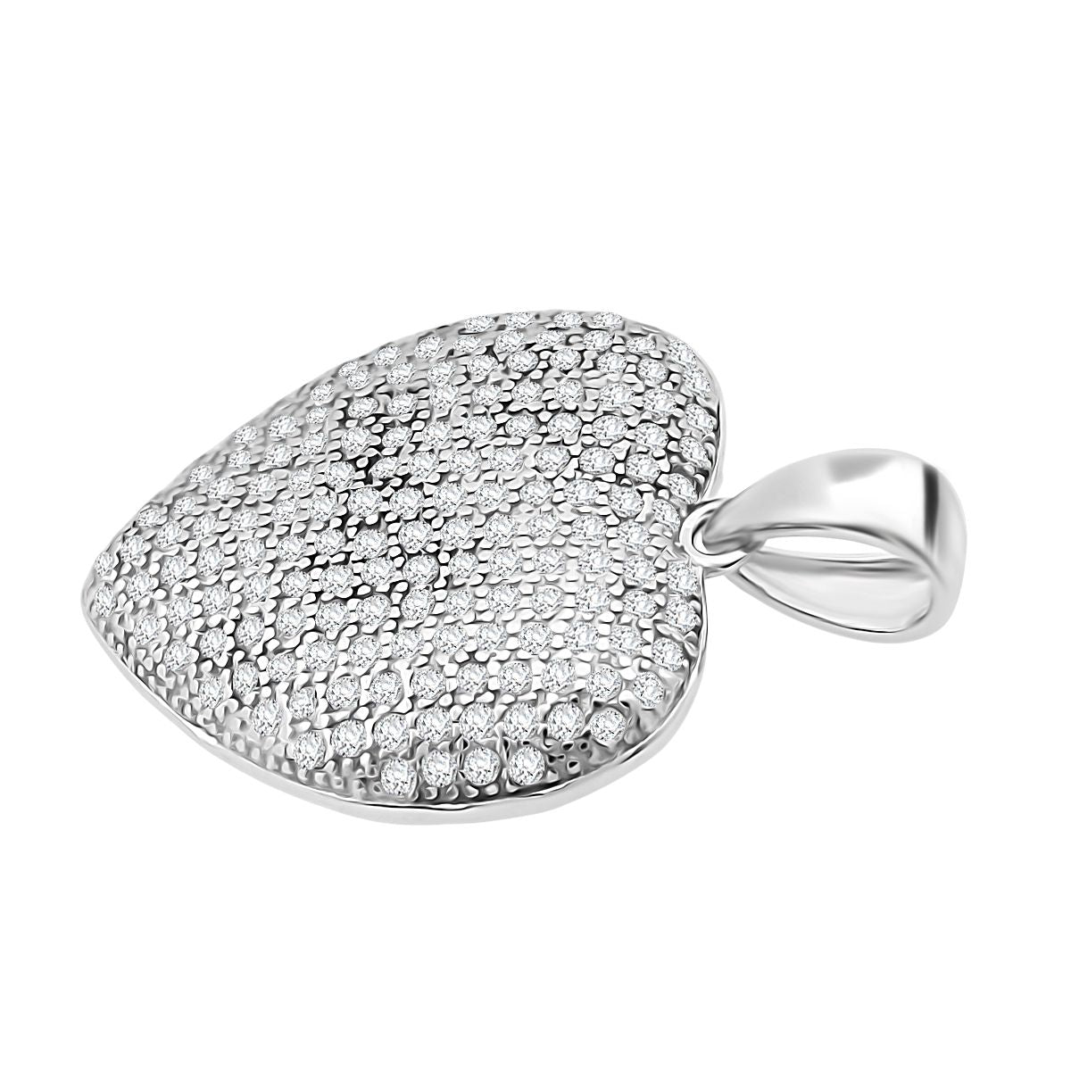 Lustro Stella Weißer Zirkonia Anhänger 925 Silber rhodiniert