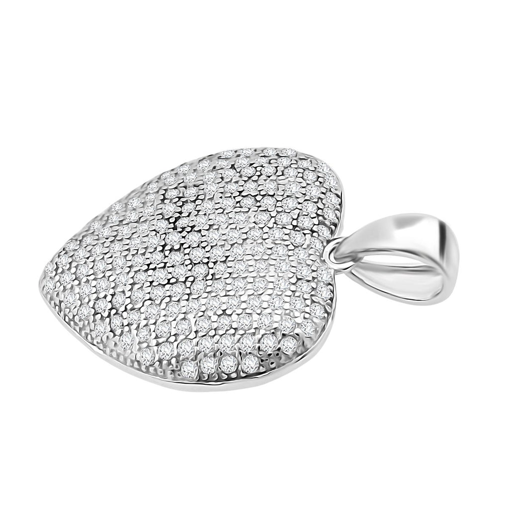 Lustro Stella Weißer Zirkonia Anhänger 925 Silber rhodiniert