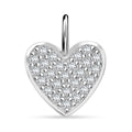 LUSTRO STELLA - Weißer Zirkonia Anhänger 925 Silber rhodiniert