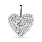 LUSTRO STELLA - Weißer Zirkonia Anhänger 925 Silber rhodiniert