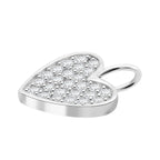LUSTRO STELLA - Weißer Zirkonia Anhänger 925 Silber rhodiniert