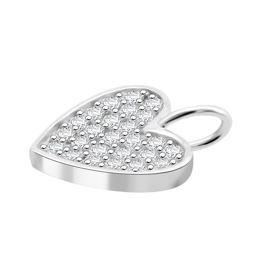 LUSTRO STELLA - Weißer Zirkonia Anhänger 925 Silber rhodiniert