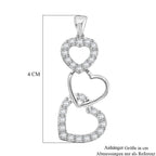 Lustro Stella Weißer Zirkonia Anhänger 925 Silber rhodiniert