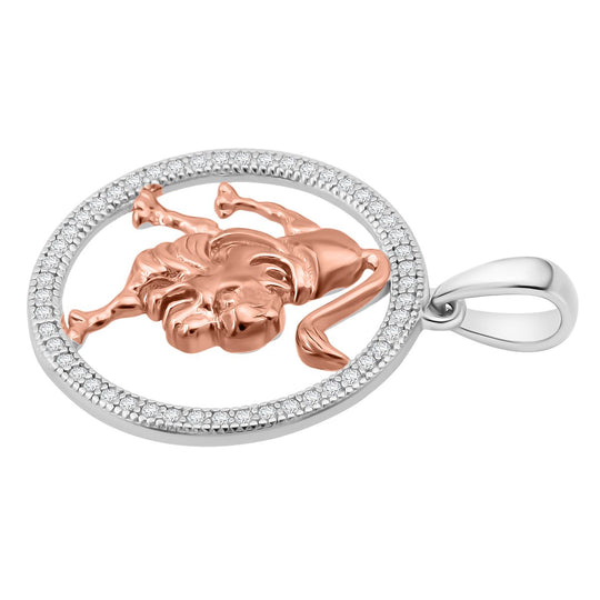 Lustro Stella Weißer Zirkonia Anhänger 925 Silber