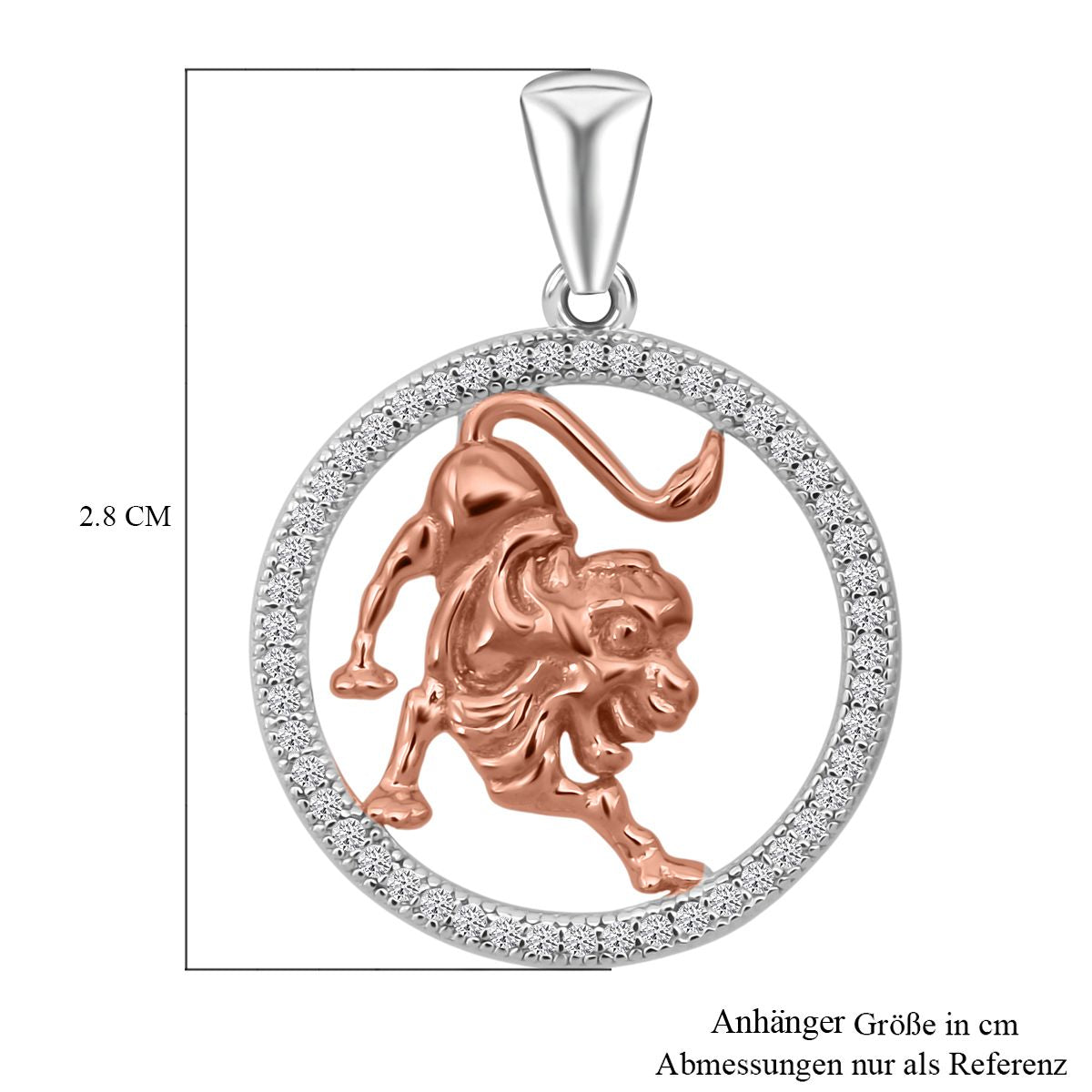 Lustro Stella Weißer Zirkonia Anhänger 925 Silber