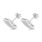 Lustro Stella Weißer Zirkonia Ohrringe 925 Silber rhodiniert