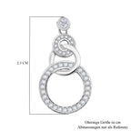 Lustro Stella Weißer Zirkonia Ohrringe 925 Silber rhodiniert