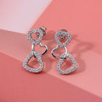 LUSTRO STELLA - Weißer Zirkonia Ohrringe 925 Silber rhodiniert