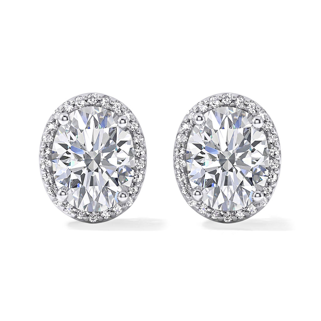 AAA Zirkonia Ohrringe Nickelfreies Messing rhodiniert 2.00 ct