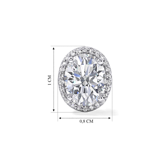 AAA Zirkonia Ohrringe Nickelfreies Messing rhodiniert 2.00 ct