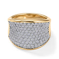LUXURIANT DIAMOND - Lab Grown Diamant SI-GH SGL zertifiziert Ring 925 Silber 750 Gelbgold Vermeil (Größe 18.00) ca. 1.51 ct