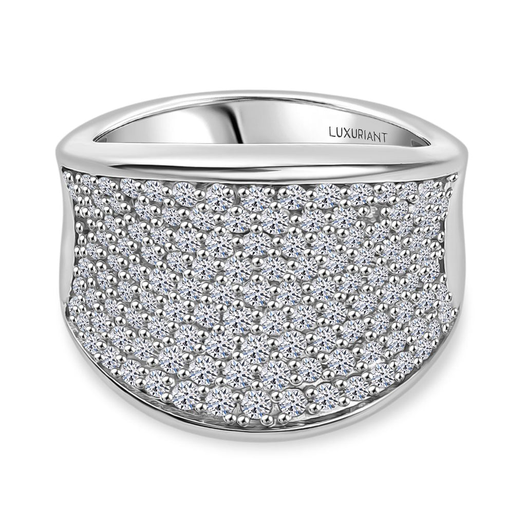 LUXURIANT DIAMOND - Lab Grown Diamant SI-GH SGL zertifiziert Ring 925 Silber 750 Gelbgold Vermeil (Größe 20.00) ca. 1.51 ct