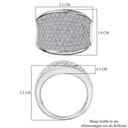 LUXURIANT DIAMOND - Lab Grown Diamant SI-GH SGL zertifiziert Ring 925 Silber 750 Gelbgold Vermeil (Größe 20.00) ca. 1.51 ct
