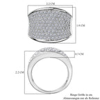 LUXURIANT DIAMOND - Lab Grown Diamant SI-GH SGL zertifiziert Ring 925 Silber 750 Gelbgold Vermeil (Größe 20.00) ca. 1.51 ct