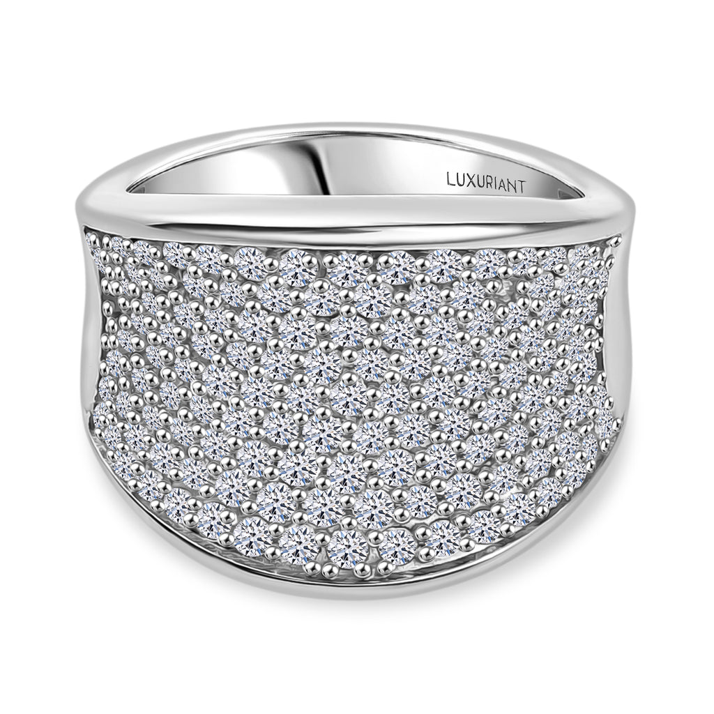 LUXURIANT DIAMOND - Lab Grown Diamant SI-GH SGL zertifiziert Ring 925 Silber 750 Gelbgold Vermeil (Größe 20.00) ca. 1.51 ct