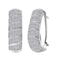 LUXURIANT SGL zertifizierte SI-GH Labor Diamant Ohrringe, 925 Silber rhodiniert - 2 ct.