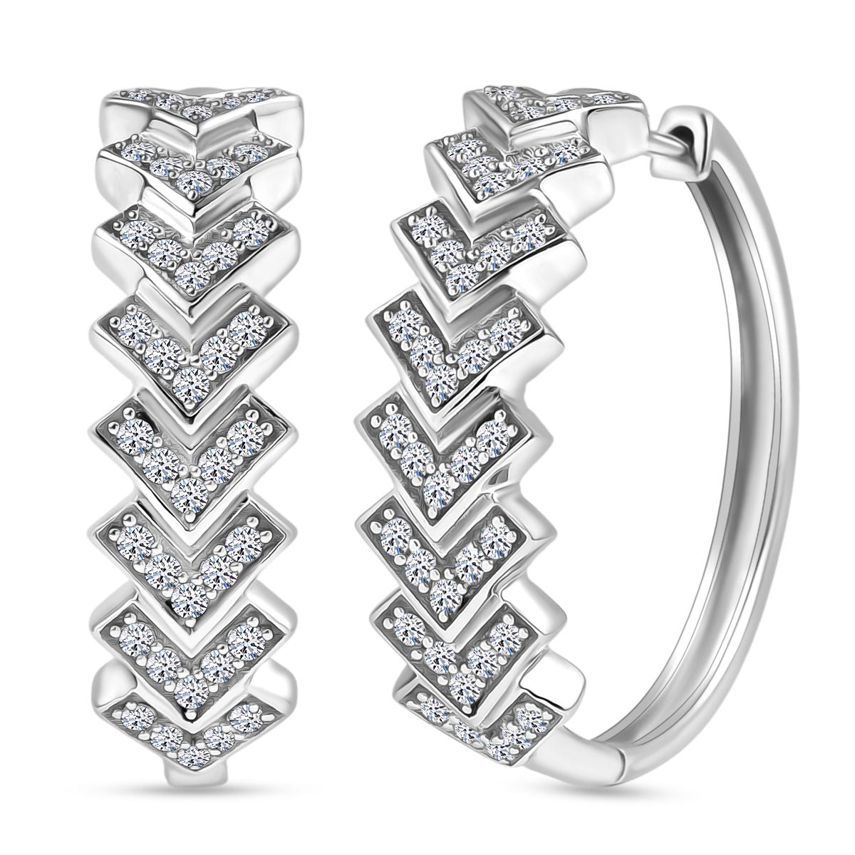 LUXURIANT DIAMOND - Lab Grown Diamant SI-GH SGL zertifiziert Ohrringe 925 Silber rhodiniert ca. 1,00 ct.