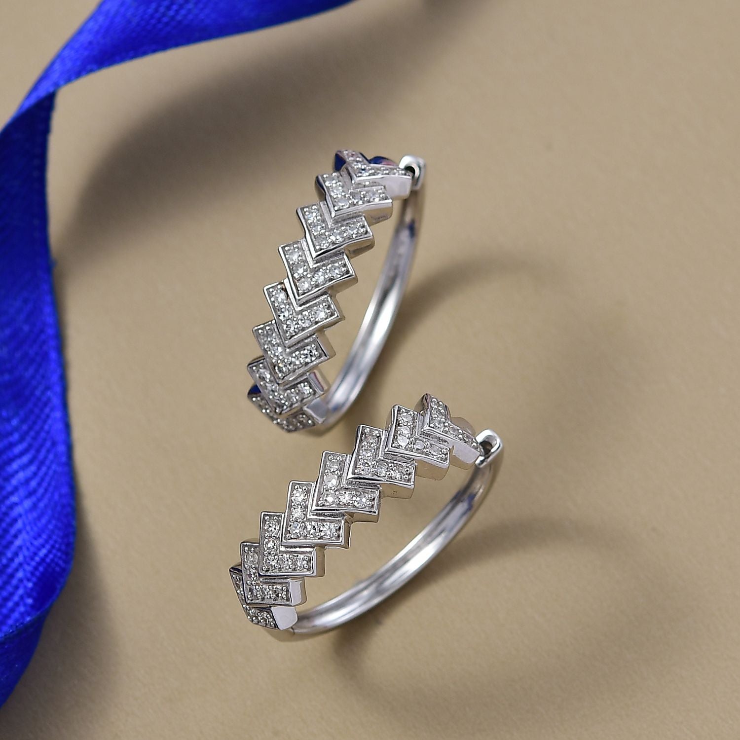 LUXURIANT DIAMOND - Lab Grown Diamant SI-GH SGL zertifiziert Ohrringe 925 Silber rhodiniert ca. 1,00 ct.