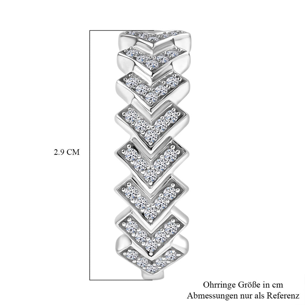 LUXURIANT DIAMOND - Lab Grown Diamant SI-GH SGL zertifiziert Ohrringe 925 Silber rhodiniert ca. 1,00 ct.
