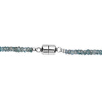 D'Joy - AA Blauer Zirkon Collier ca. 45 cm 925 Silber rhodiniert ca. 100.00 ct