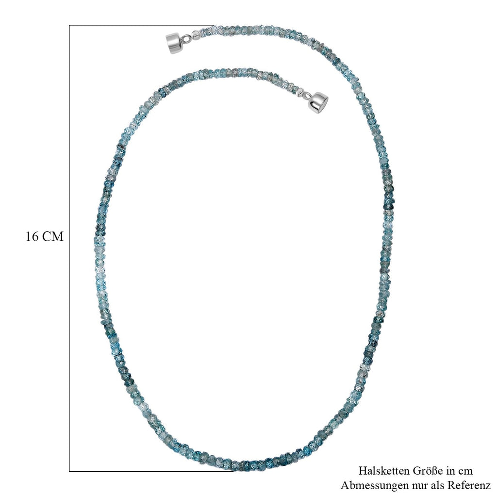 D'Joy - AA Blauer Zirkon Collier ca. 45 cm 925 Silber rhodiniert ca. 100.00 ct
