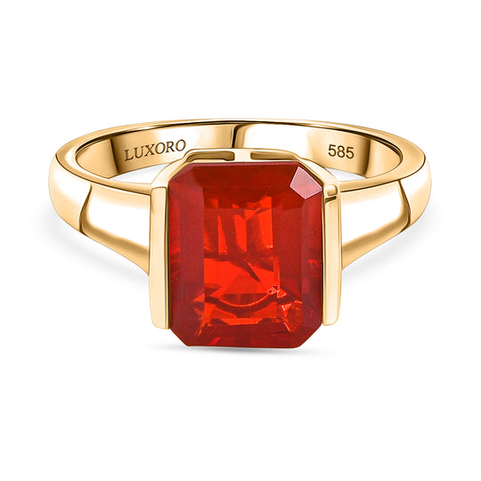 EXKLUSIVES ANGEBOT LUXORO AAAA Blaze Feueropal Ring 585 Gold (Größe 20.00) ca. 2.12 ct