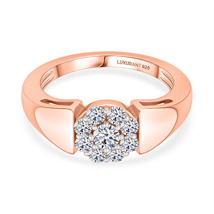 LUXURIANT SI-GH Labor Diamant Ring, 925 Silber rhodiniert - 0,50 ct.