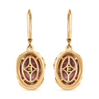 Thulit, Roter Granat Ohrringe Nickelfreies Messing ca. 16,74 ct.