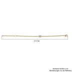 D'Joy AA Blauer Zirkon, Weißer Zirkon Armband ca. 19 cm + 5 cm Extender, 925 Silber 750 Gelb Vergoldet ca. 1,23 ct.