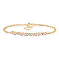 D'Joy AA natürliches, äthiopisches Welo Opal 19cm Armband, 925 Silber vergoldet - 1,53 ct.