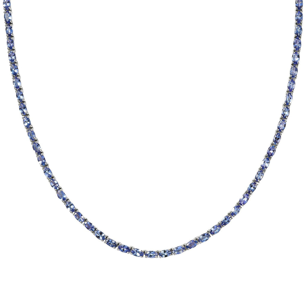 D'Joy Premium Tansanit Halskette ca. 45 cm 925 Silber rhodiniert ca. 18.92 ct