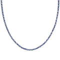 D'Joy Premium Tansanit Halskette ca. 45 cm 925 Silber rhodiniert ca. 18.92 ct
