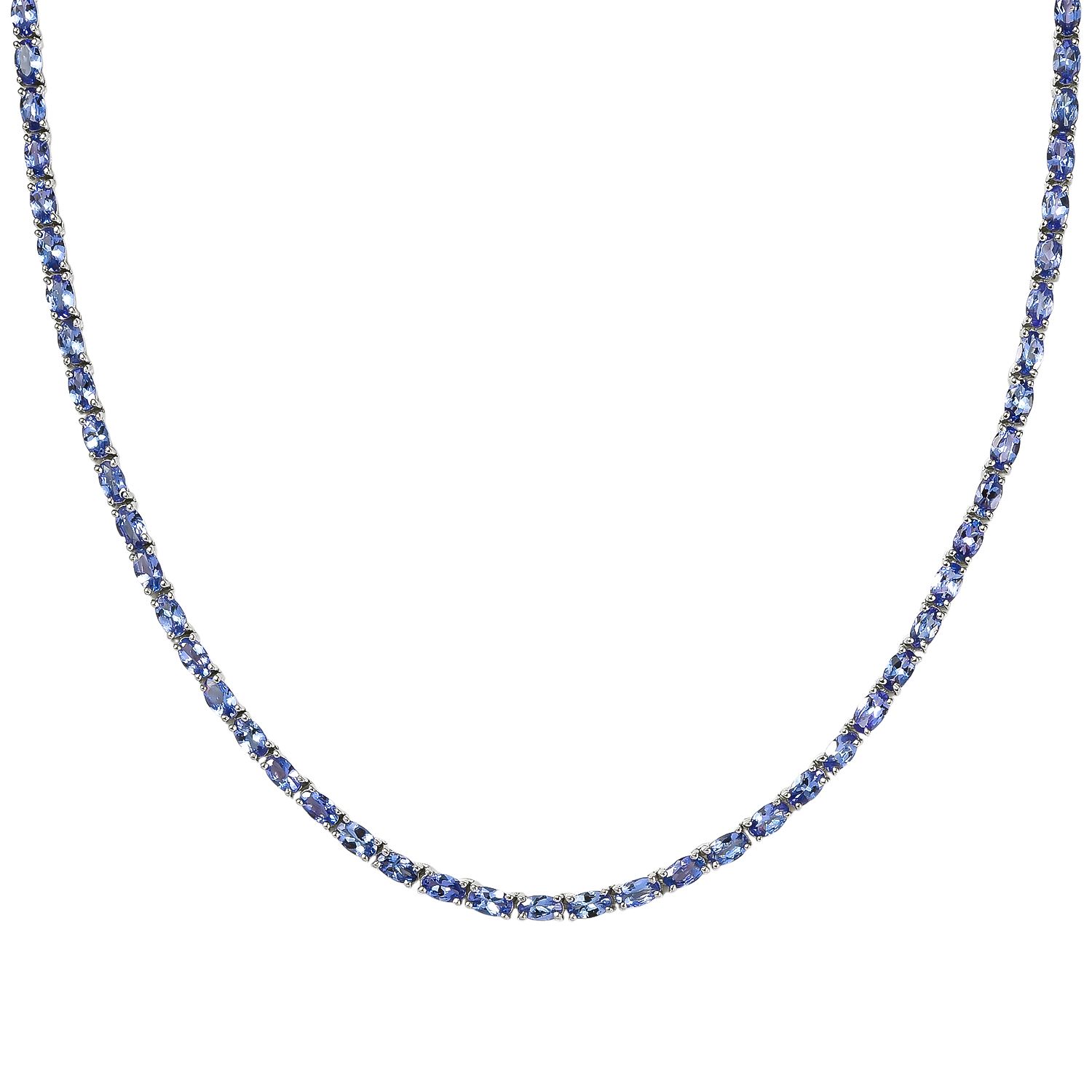 D'Joy Premium Tansanit Halskette ca. 45 cm 925 Silber rhodiniert ca. 18.92 ct