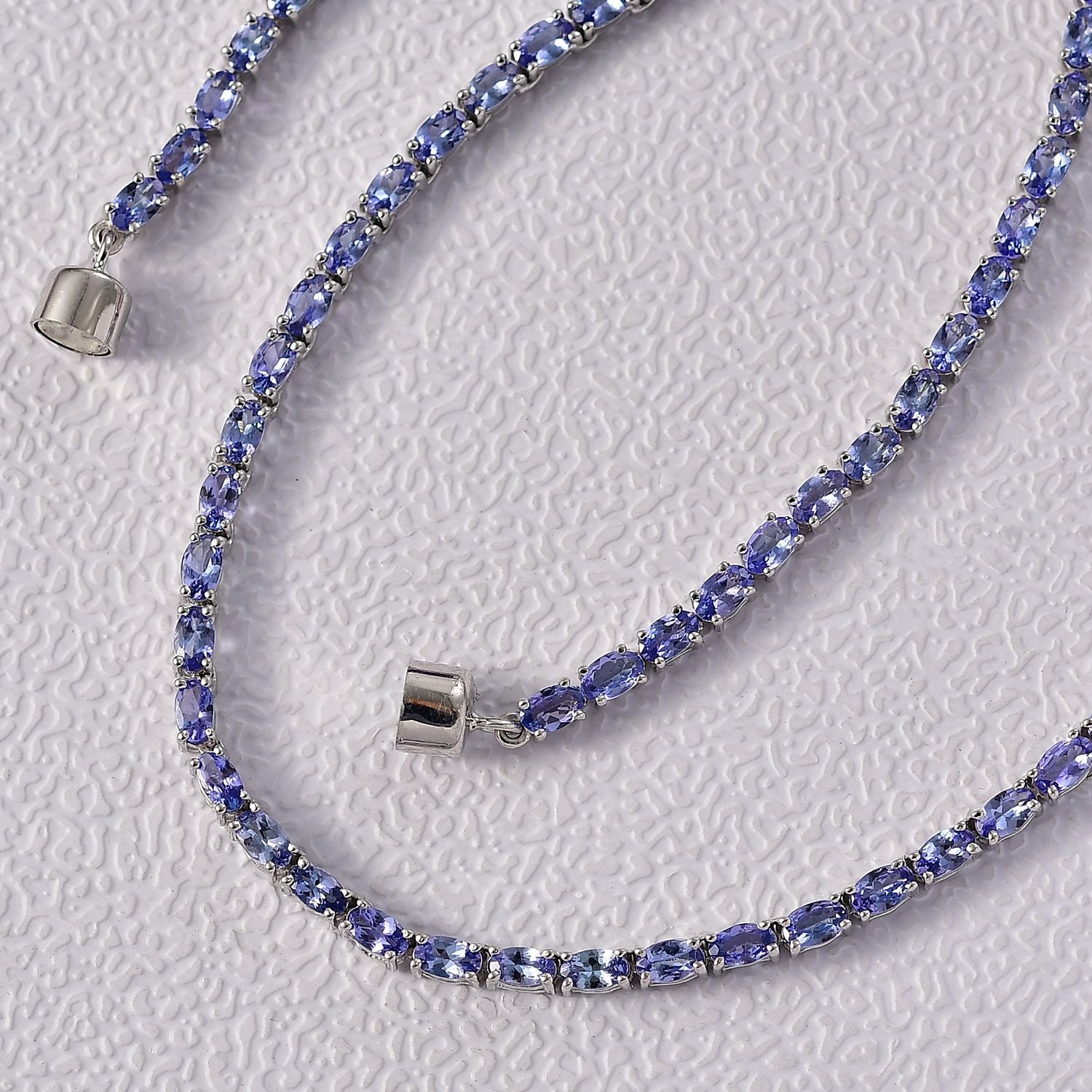 D'Joy Premium Tansanit Halskette ca. 45 cm 925 Silber rhodiniert ca. 18.92 ct