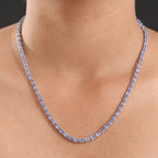 D'Joy Premium Tansanit Halskette ca. 45 cm 925 Silber rhodiniert ca. 18.92 ct