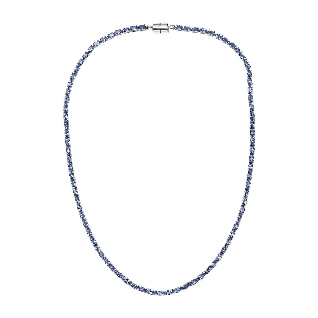 D'Joy Premium Tansanit Halskette ca. 45 cm 925 Silber rhodiniert ca. 18.92 ct