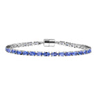 D'Joy Premium Tansanit Armband ca. 19 cm 925 Silber rhodiniert ca. 7.51 ct