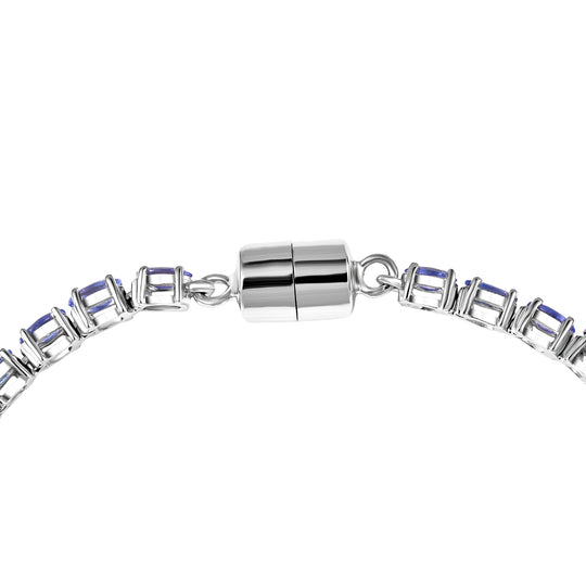 D'Joy Premium Tansanit Armband ca. 19 cm 925 Silber rhodiniert ca. 7.51 ct