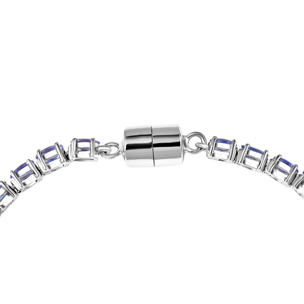 D'Joy Premium Tansanit Armband ca. 19 cm 925 Silber rhodiniert ca. 7.51 ct