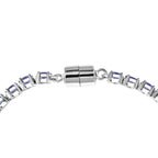 D'Joy Premium Tansanit Armband ca. 19 cm 925 Silber rhodiniert ca. 7.51 ct