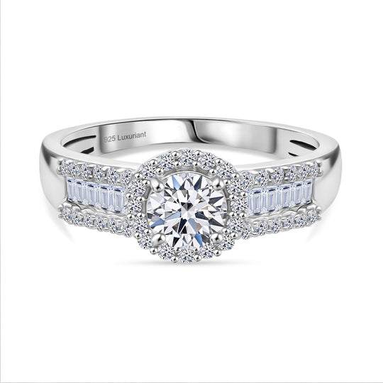 LUXURIANT DIAMOND - Lab Grown Diamant VS-EF IGI zertifiziert Ring 925 Silber rhodiniert (Größe 21.00) ca. 1.00 ct