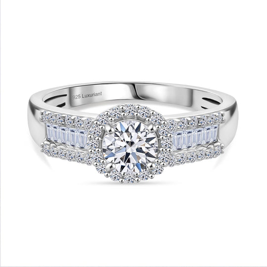 LUXURIANT DIAMOND - Lab Grown Diamant VS-EF IGI zertifiziert Ring 925 Silber rhodiniert (Größe 20.00) ca. 1.00 ct
