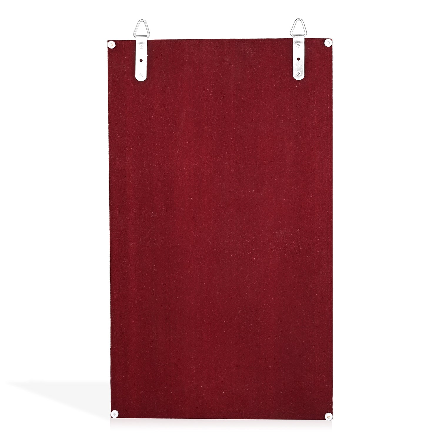 LIVMORE Schmuck Organizer mit Spiegel, Teakholz, 55,88 x 33 x 8,25 cm, Silberfarben