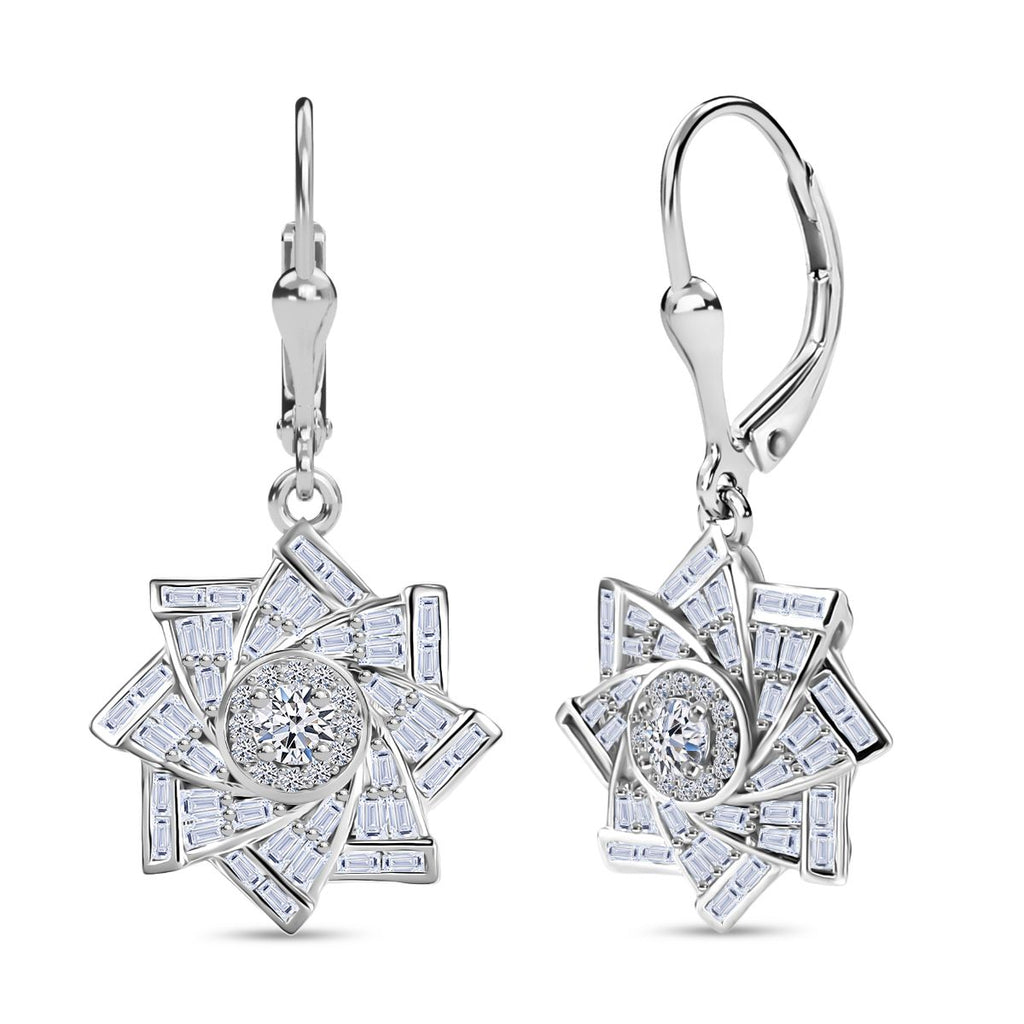 LUXURIANT DIAMANT - Lab Grown Diamant SI-GH Ohrringe 925 Silber rhodiniert ca. 0.99 ct