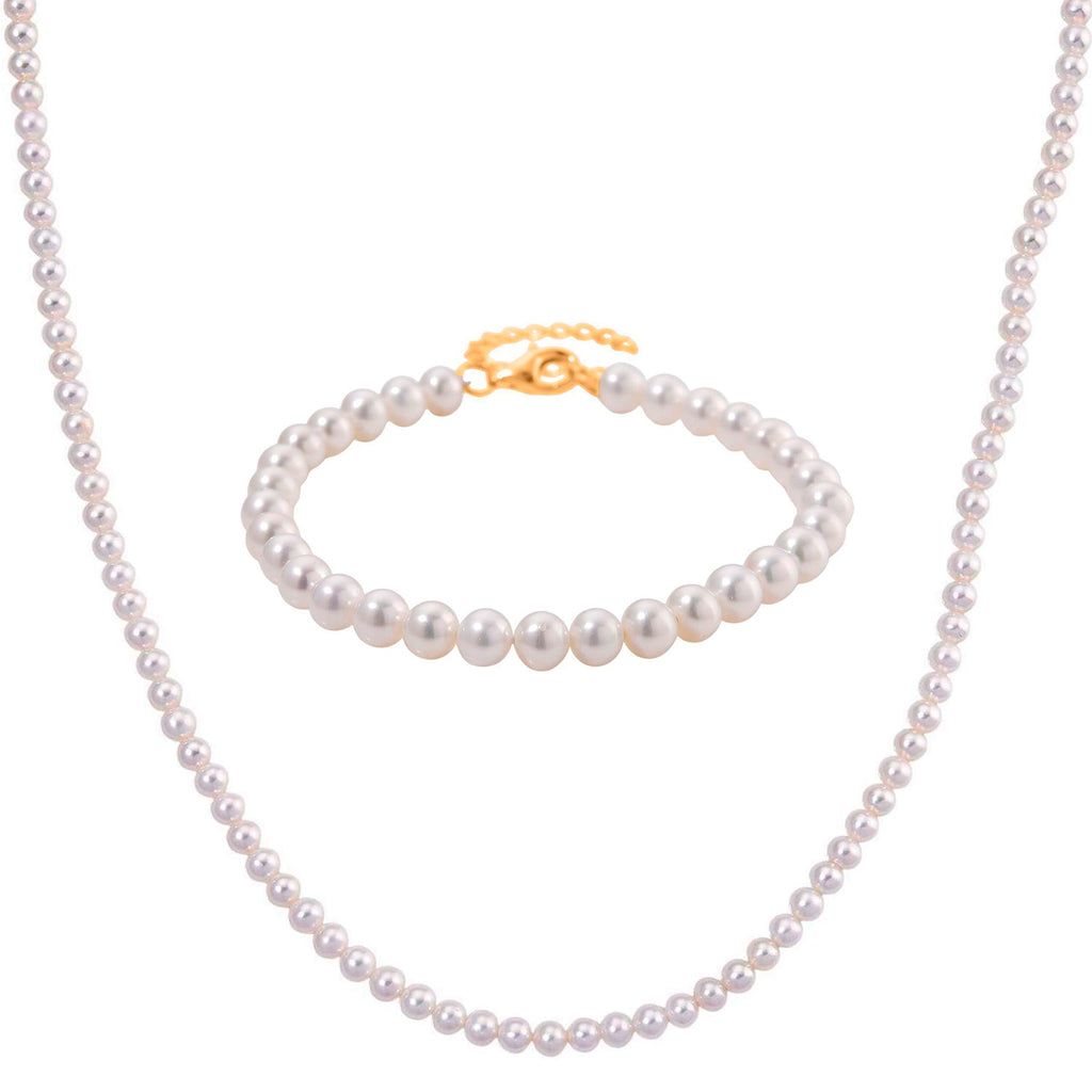 D'Joy AAA Zhuji Akoya-Perle 18+5cm Armband und 50+5cm Halskette