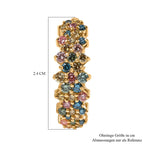 LUXURIANT DIAMOND - Lab Grown Mehrfarbiger Diamant SI SGL zertifiziert Ohrringe 925 Silber 750 Gelbgold Vermeil ca. 2.00 ct