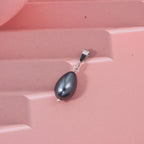 Pfau Muschelkernperle (12X8 mm) Anhänger 925 Silber