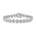 LUXURIANT SI-GH Labor Diamant 20cm Armband, 925 Silber rhodiniert - 4,15 ct.