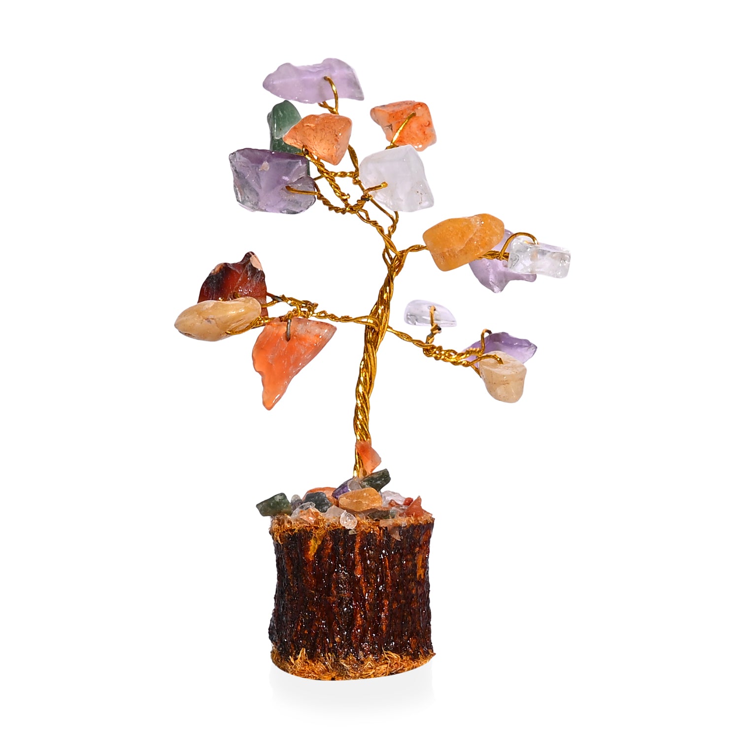 LIVMORE 8er Set Edelstein Bonsai Bäume, 5,08 cm, Mehrfarbig
