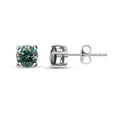 D'Joy Paraiba Moissanit Ohrringe 925 Silber rhodiniert ca. 0,91 ct.